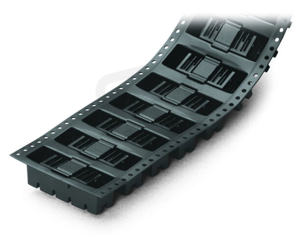 Konektor s pájecími piny THR, pájecí kontakt 0,8x0,8 mm, úhlové, černá 4pól.