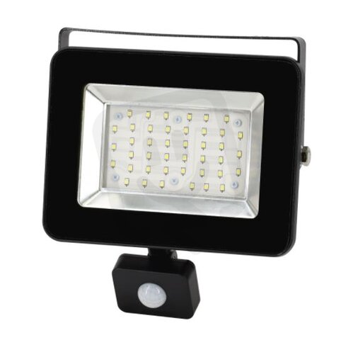 Reflektor LOFOT LED SMD 30W 4000K 2500lm IP65 pohyb. senzor černá BEMKO 105960