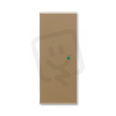 ABB Element Kryt 2násobný levý/pravý bez potisku kávová/ledová opálová