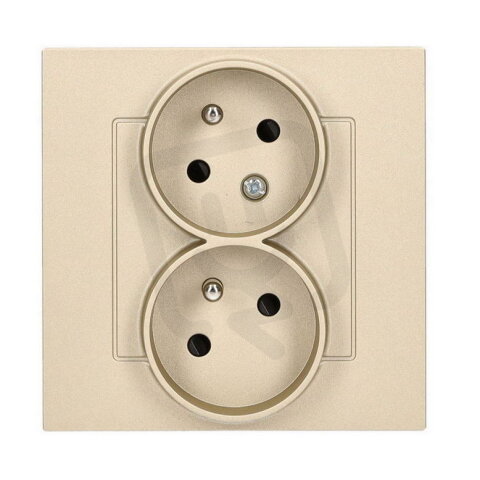Zásuvka silová 2 násobná typ E (přístroj