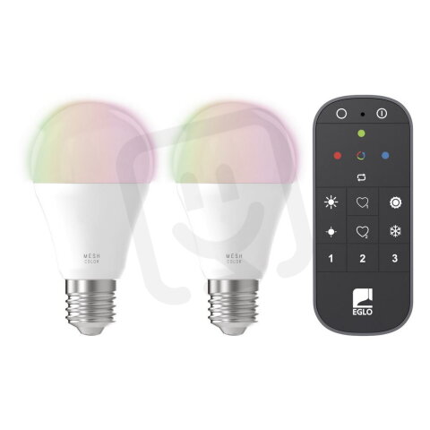 Světelný zdroj SET 2XLM-ZIG-RGB/CCT E27 A60 11W OPAL+FB EGLO 110399