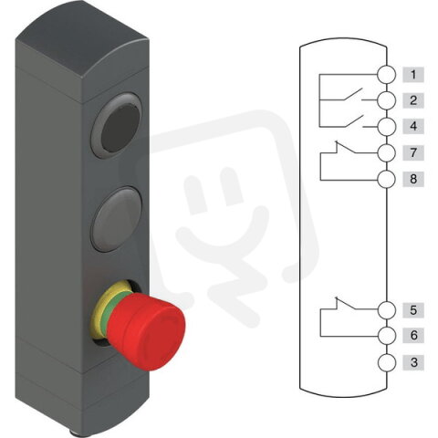 Ovládací jednotka BN 3 prvky (konfigurace A87) Konektor M12, 8 pólů, IP65