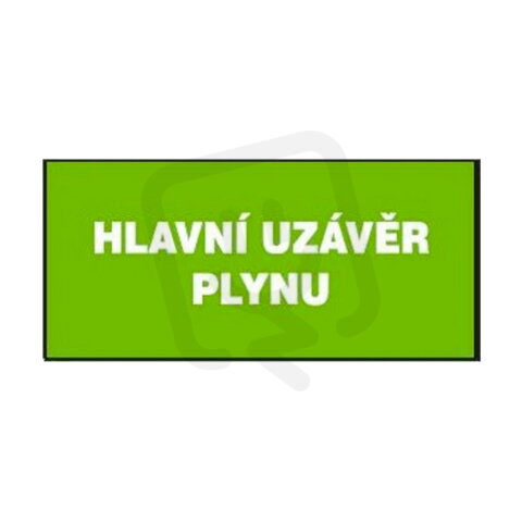 Tabulka plastová Hlavní uzávěr plynu XTLINE TA17832