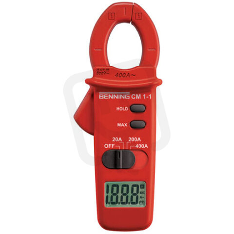 Klešťový multimetr AC 10mA-400A, rozevření čelistí 30mm, CAT III 600V CM 1-1