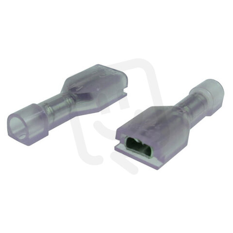 Objímka plochá celoizolovaná, 0,2-0,5mm2/2,8x0,8mm PA fialová OPC 0,5-28/PA