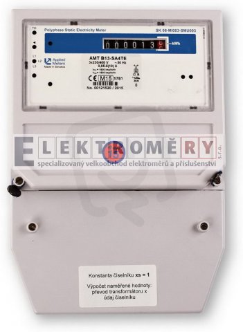 Elektroměr AMT B13 SA4T x/5A CZ CEJCH, úř. ověř., xs=1 E416