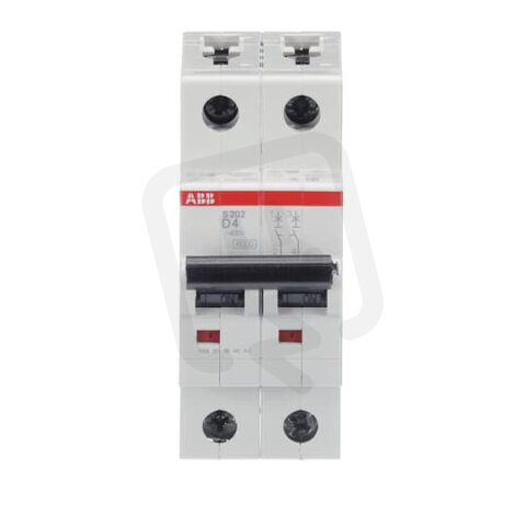 S202-D4 2F jistič 4 A char. D 6kA ABB 2CDS252001R0041