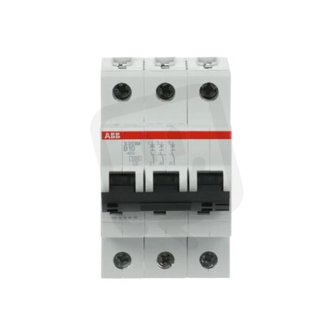S203M-B10 3 fázový jistič 10 A char. B 10kA ABB 2CDS273001R0105