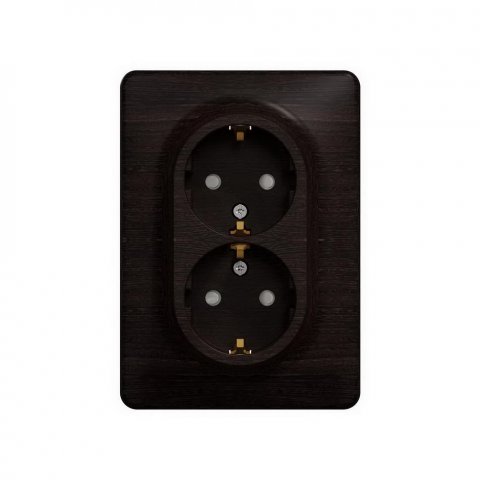 Sedna D/E Zásuvka dvojnásobná 230V 16A SCHUKO, Wenge SCHNEIDER SDD381221