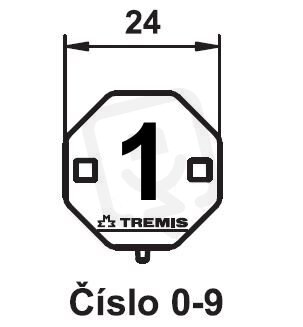 Štítek označení č.1 (plast) TREMIS VS001