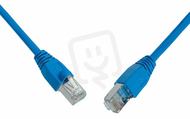 Patch kabel CAT5E SFTP PVC 0,5m modrý snag-proof C5E-315BU-0,5MB