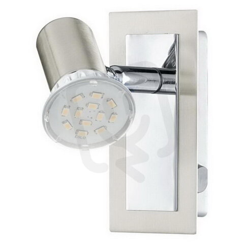 Bodové svítidlo s vypínačem ROTTELO matný nikl/chrom 4,6W IP20 EGLO 90914