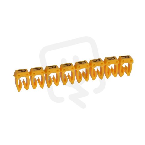 CAB3 PÁS ZNAČEK ''R'' ČERNÁ NA ŽLUTÉM POZADÍ 30KS PRO KABELÁŽ DO 2,5MM2