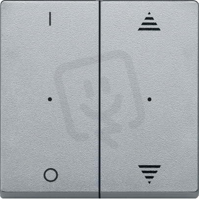 Kryty pro 2-násobný tlač. modul 1/0+šipky Aluminium System M SCHNEIDER MTN625660