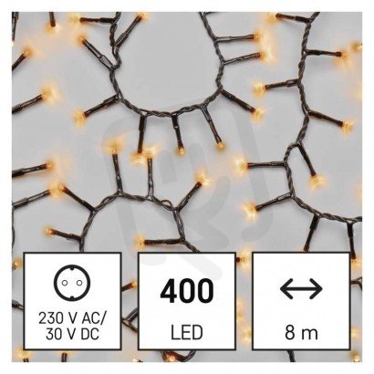 LED vánoční řetěz ježek, 8 m, venkovní i vnitřní, vintage, časovač EMOS D4BV02