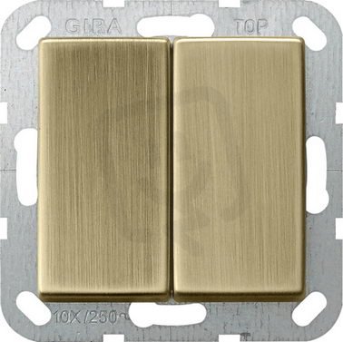 Tlačítkový spínač sériový System 55 bronz GIRA 0125603