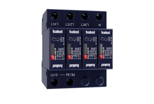 Svodič rázového přepětí HSA-440/4+0 M SPD typ 2+3 HAKEL 27544