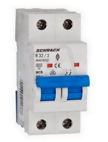 Instalační jistič AMPARO 6kA, B 32A, 2P SCHRACK AM618232--