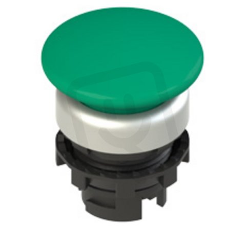 Hřibové tlačítko zelené 36 mm, chromový kroužek, bez popisu PIZZATO E21PU2F4490