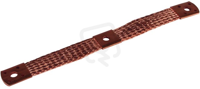 Pásek pro přemostění Cu 50mm2 L 300mm s otvory pro upevnění 4x5,2 1x10,5mm