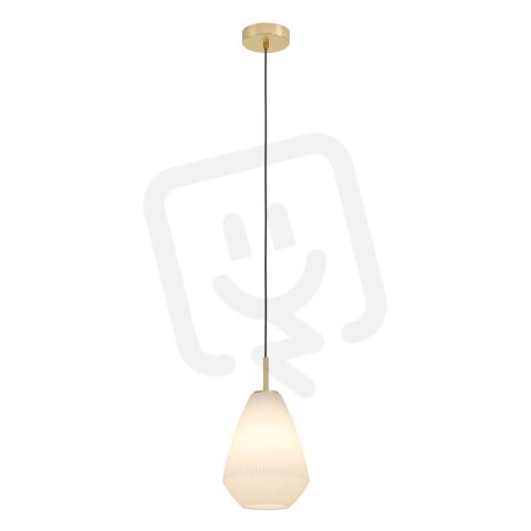 Závěsné svítidlo CAPRAROLA kartáčovaná mosaz/písková-satén 1X40W EGLO 900812
