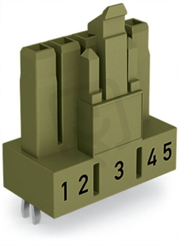 Zásuvka na desky plošných spojů rovné provedení 5pól. světle zelená WAGO 890-865