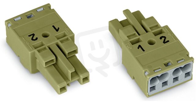 Zdířka 2pól. Kód. B světle zelená WAGO 770-262