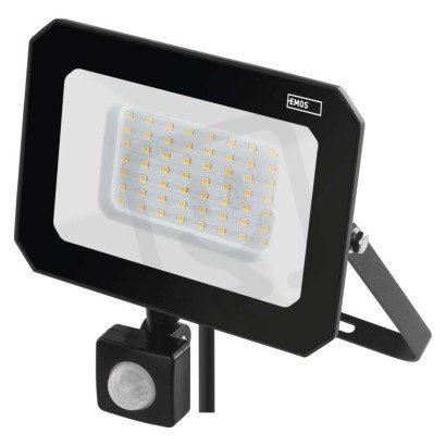 LED reflektor SIMPO s pohybovým čidlem, 50 W, černý, neutrální bílá EMOS ZS2343