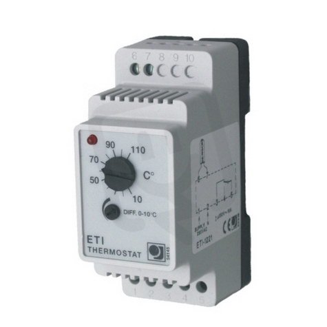 ETI/F-1221 termostat na DIN V-systém 2373
