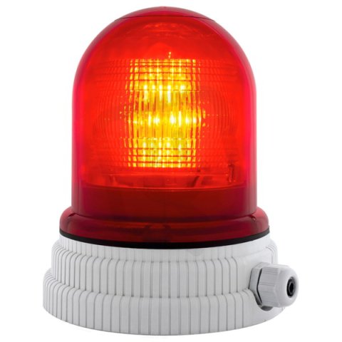 Maják LED s vývodkou TYPE 200 24V, ACDC, IP55, M20, červená, světle šedá 26253