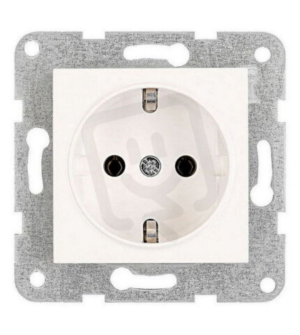 Zásuvka SCHUKO, bezšroubové svorky, bílá SCHRACK EV101201--