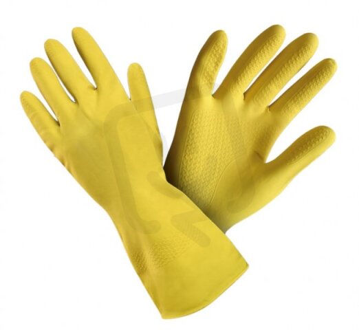 Rukavice NINA, latexové, žluté, vel. 08
