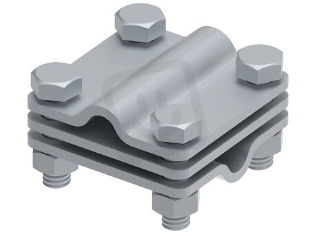 Křížová svorka L 55 na drát 8/10mm s mezidestičkou, materiál StZn GROMTOR 101312