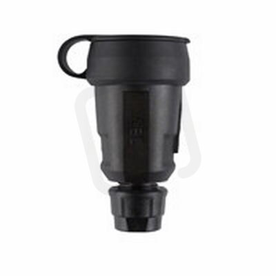 Zásuvka spojovací elamidová 3x2,5mm2 s víčkem černá IP44 (1579202) ABL 100000091