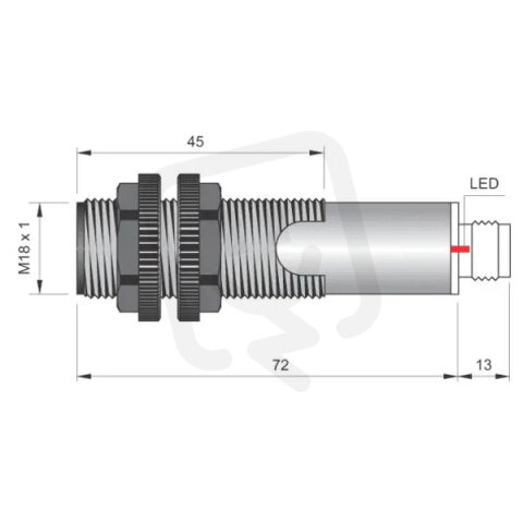 Optoelektronický senzor d18 mm AECO FT18-ABE H