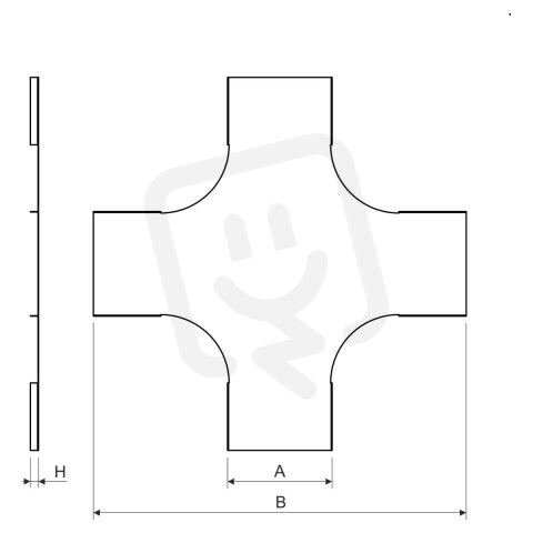 Víko kříže 500, povrchová úprava Magnelis KOPOS VKR 500_ZM