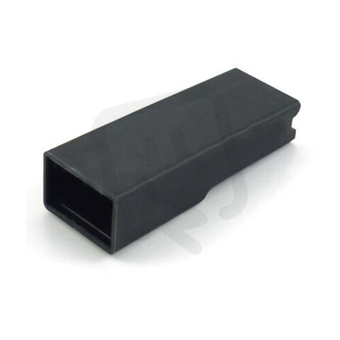 Kryt objímky jednopólový 6,3mm PA černá,