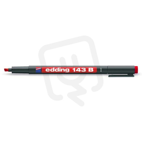 Permanentní pero se seříznutým hrotem 1,0mm/barva rudá EDDING 143 B
