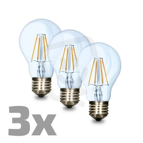 LED zdroj filament, A60, 8W, E27, 2700K, 880lm,3pack, EURAKLES WZ0019