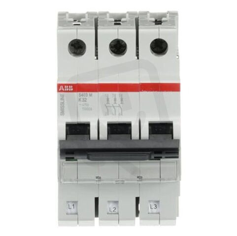 S403M-K32 Jistič 3p char.K 32A 15kA 240/415V ABB 2CCS573001R0537
