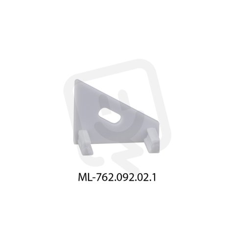 McLED ML-762.092.02.1 Koncovka s otvorem pro RN, stříbrná barva, 1ks