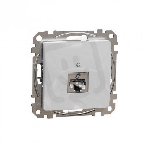Sedna D/E Datová zásuvka 1xRJ45 kat. 6A STP, Aluminium SCHNEIDER SDD113466S