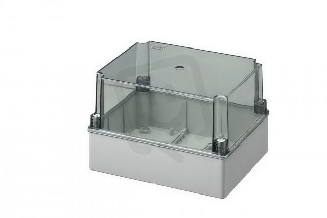 Krabice S-BOX 516H-P, 240x190x160, IP56, vysoká, průhl. víko, plast.šroub, 650°C