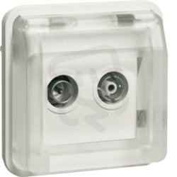Zásuvka, anténní, TV-R, koncová, přístroj, IP55, W.1, bílá, mat BERKER 12033542