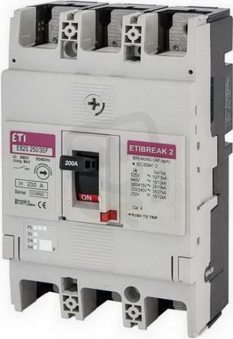 Kompaktní jistič EB2S 250/3SF 200A 3p ETI 004671838
