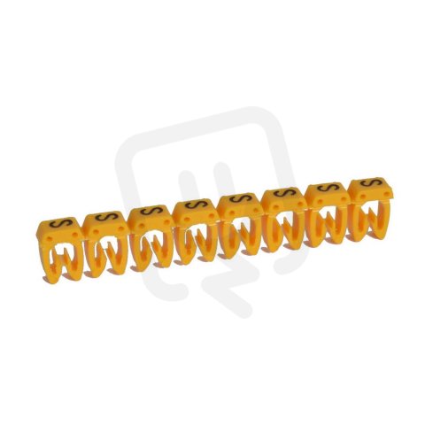CAB3 PÁS ZNAČEK ''S'' ČERNÁ NA ŽLUTÉM POZADÍ 30KS PRO KABELÁŽ DO 2,5MM2