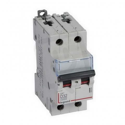 DX3 JISTIČ, 2 PÓLOVÝ, CHAR. D,32A 10000A/16KA LEGRAND 409454