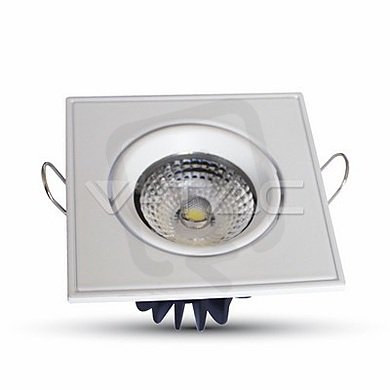 5W LED Downlight COB Square Changing Angle White Body White, VT-1105SQ
