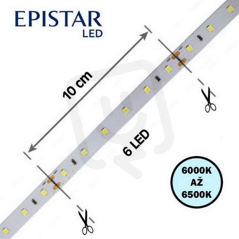 LED pásek 60LED/m 2835 IP65 6000-6500 K bílá 24V 20m FK TECHNICS 4739412-60