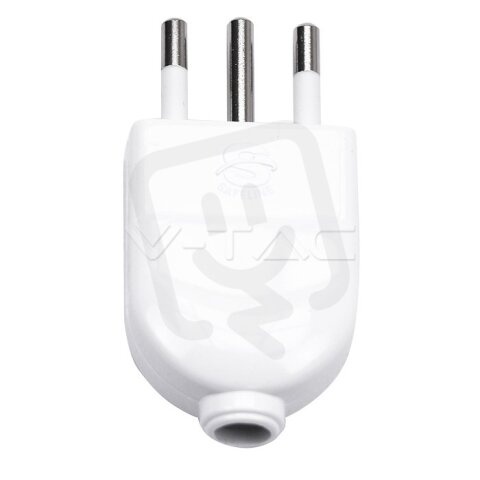 10A plug (polybag+card)-white